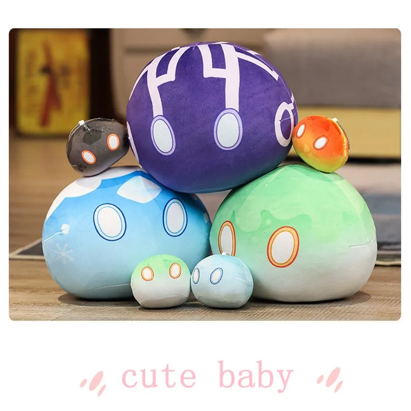 

New Anime Games Genshin Impact Cosplay Project Slime Cute Kawaii Plush Pillow Kids Toys Christmas Girls Gifts PP Cotton Props