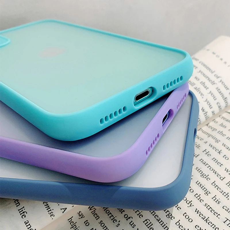

Camera Lens Protection Bumper Phone Case on For iPhone 11 Pro Max XR XS MAX SE 12 X 8 6 6S 7 Plus Soft Silicone Back Cover Gift