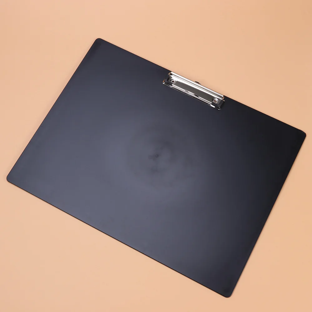 

A3 Horizontal Clipboard Drawing Paper Clip Pad Thick Writing Pad Office File Folder Clip (Black)