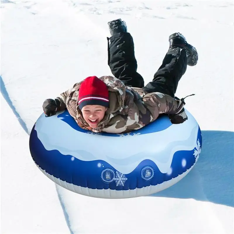 

Snow Toy Winter Inflatable Ski Circle With Handle Snow Tube Durable Skiing Thickened Floated Sled For Children Adults Outdoor