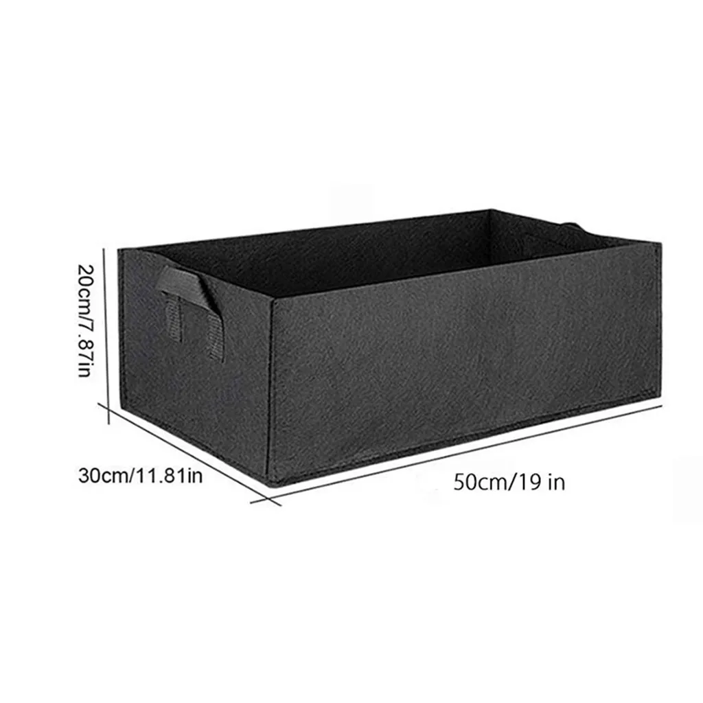 

Fabric Raised Garden Bed Grow Bags Rectangle Breathable Planting Container Growth Bag Fabric Planter Pot for Plants Nursery Pot