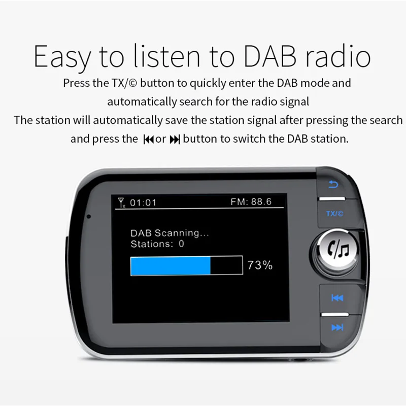 Автомобильный радио DAB + тюнер Jilang цифровой приемник вещания с FM трансмиттером