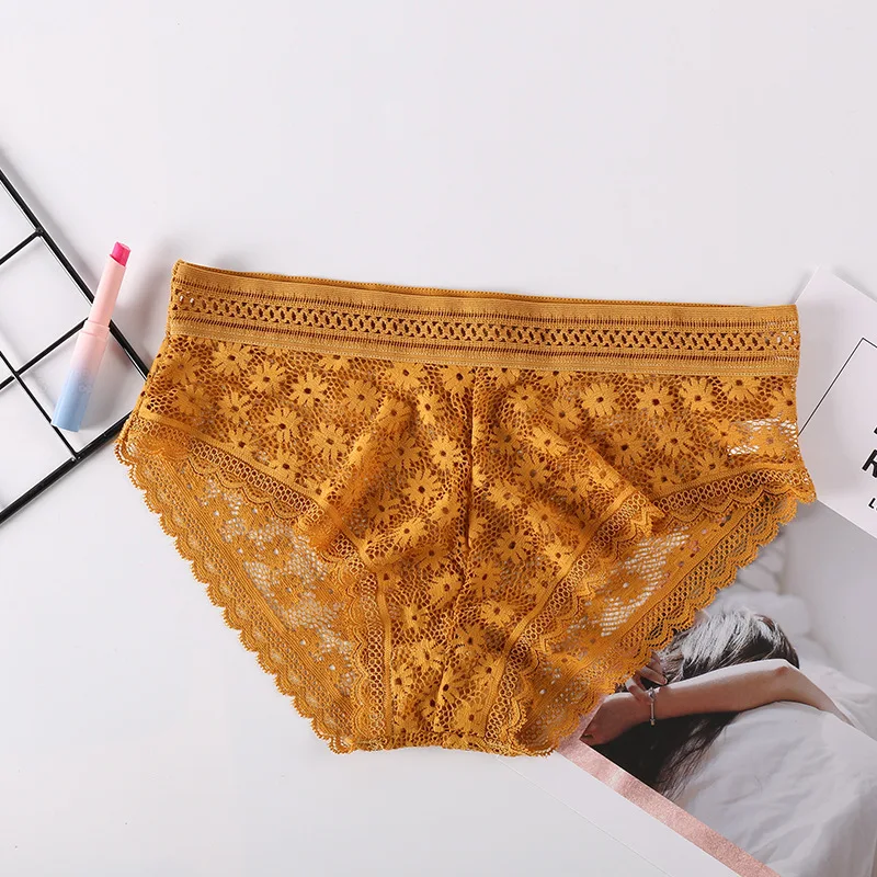 2020 сексуальные кружевные тонкие женские трусики с ромашками дамское нижнее