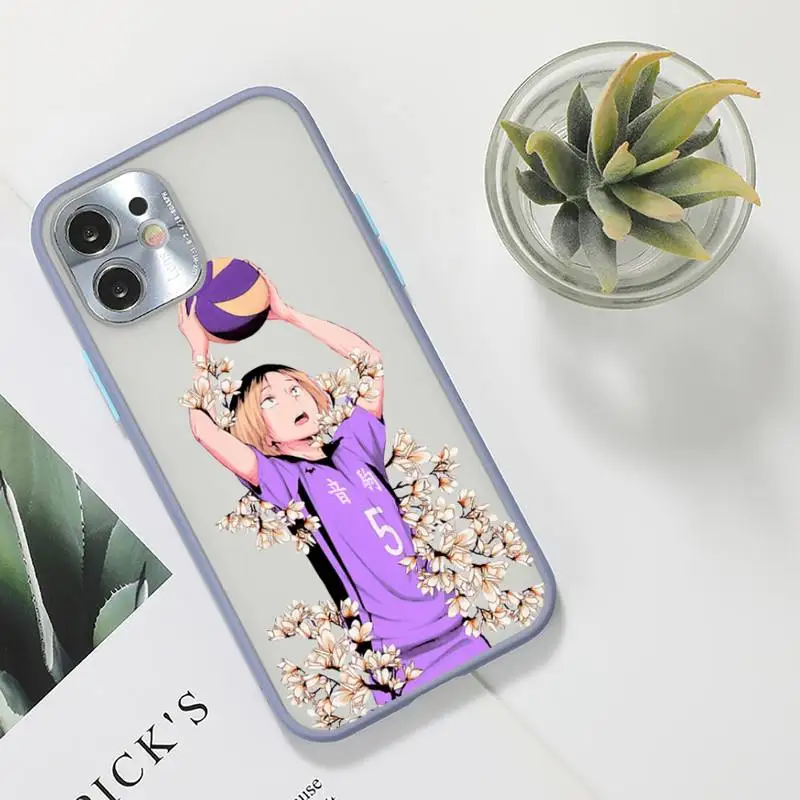 

Kenma Kozume of Haikyuu Phone Case For iPhone 12 11 Mini Pro XR XS Max 7 8 Plus X Matte transparent Gray Back Cover