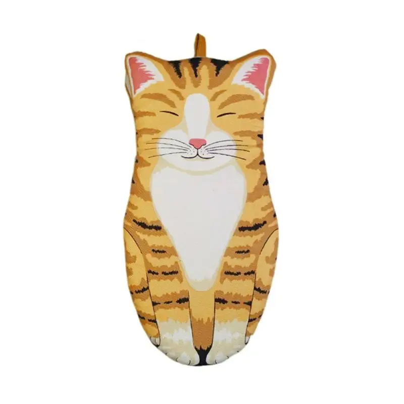 Хлопковые перчатки для выпечки с кошачьими лапами нескользящие микроволновой