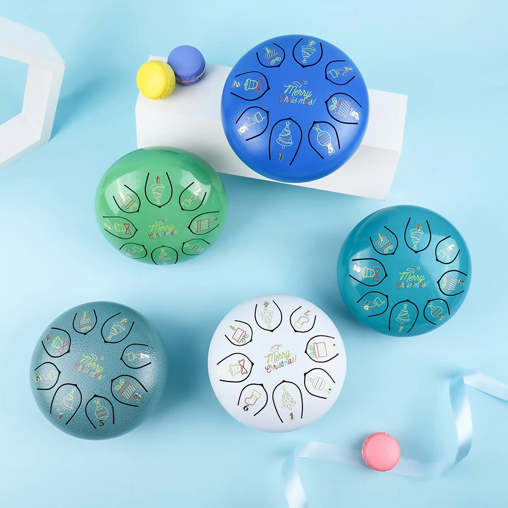 6/8 дюймовый стальной барабан для языка 8 оттенков Рождественская ручная кастрюля