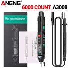 Цифровой мультиметр ANENG A3008, профессиональный Бесконтактный вольтметр, 6000 отсчетов