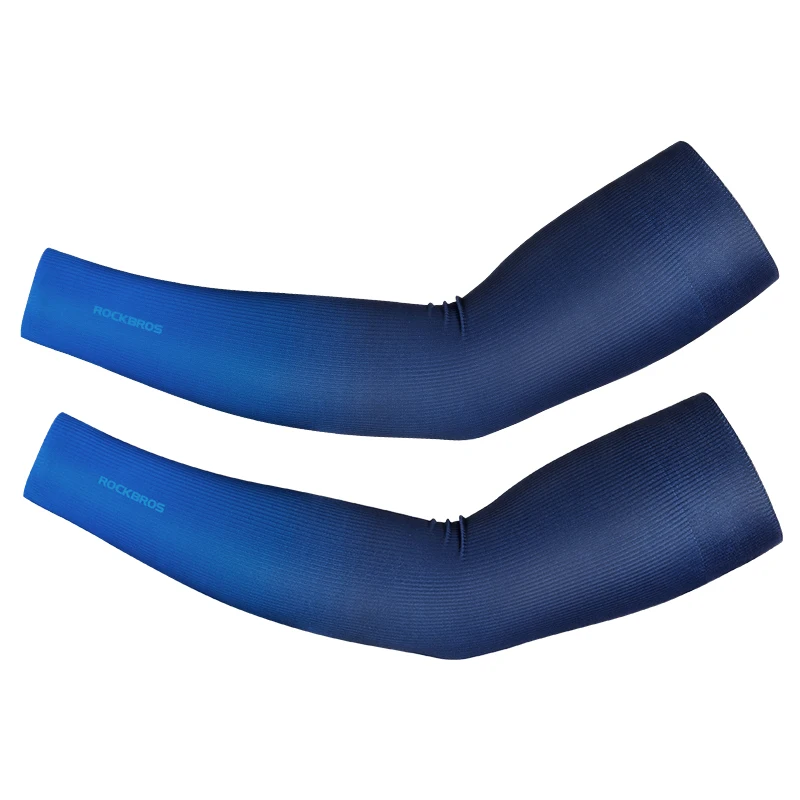 ROCKBROS Cycling Arm Sleeves Sun Protection Anti-UV Ice Silk Seamless Running Basketball Compression Warmer | Спорт и развлечения