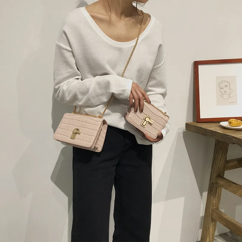 Винтажная модная мини-сумка под крокодилью кожу 2019 новая качественная кожаная