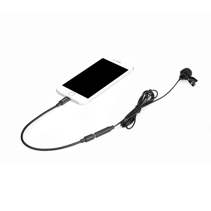 Мини конденсаторный микрофон BOYA с отворотом и зажимом профессиональный аудио