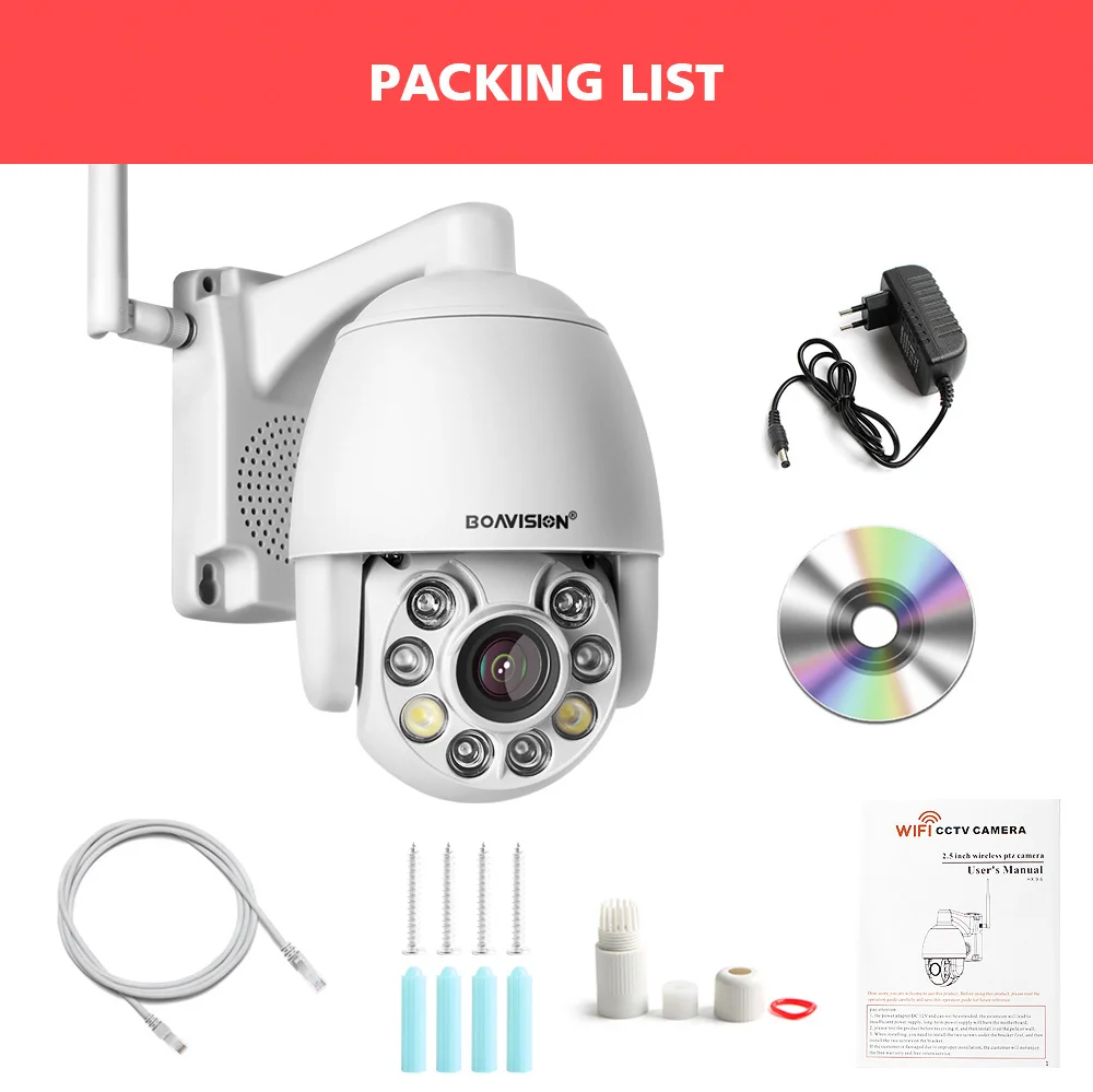 Wifi Беспроводная PTZ ip-камера 5MP Super HD 5x оптический зум двухстороннее аудио наружное