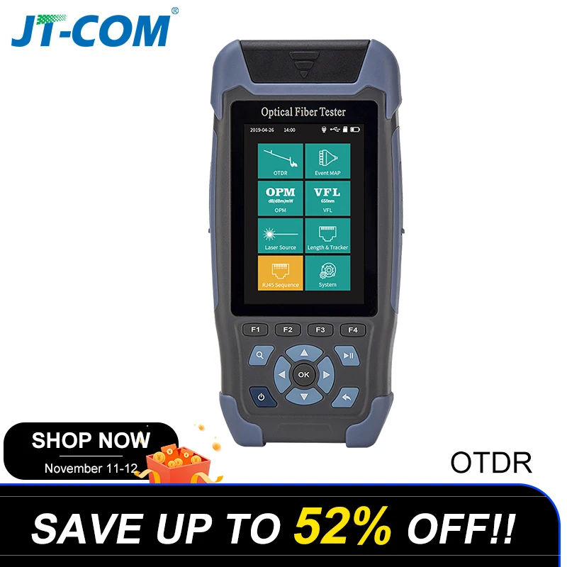 Mini OTDR Fiber Optic Reflectometer 980rev with 9 Functions VFL OLS OPM Event Map 24dB for 64km Cable Ethernet Tester | Мобильные