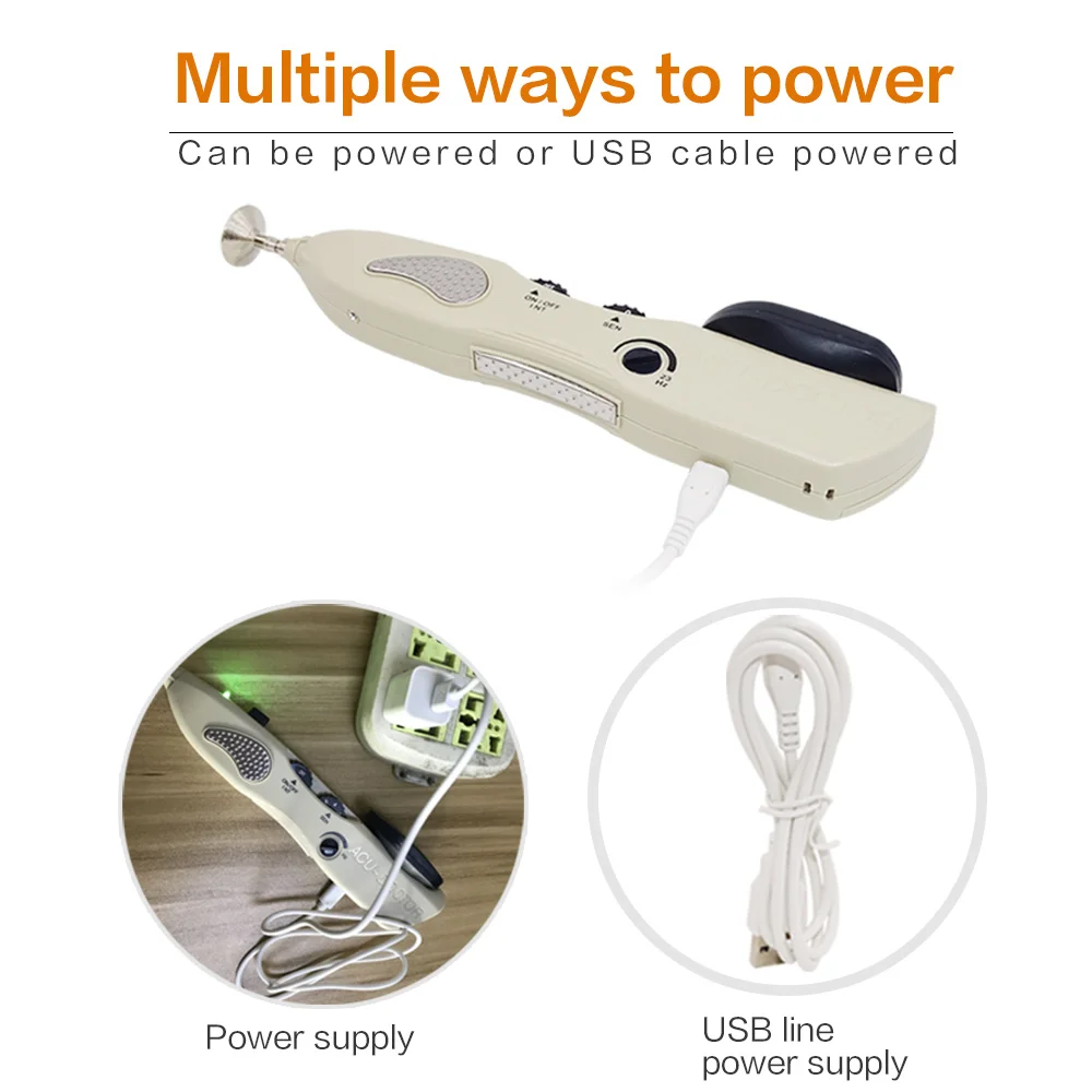 

Laser Acupuncture Pen Electronic Meridian Energy Pen USB Massage Pen Automatic Find Acupressure Muscle Stimulator Health Care