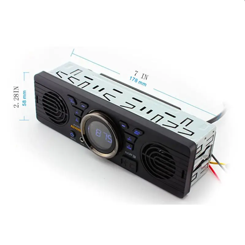 Автомобильный MP3-плеер U1JF 12 В 2 динамика стерео FM Bluetooth 1 USB/TF-порт |