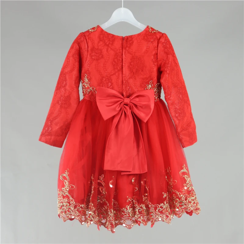 Платье принцессы для девочек на осень и зиму модели больших красных платьев