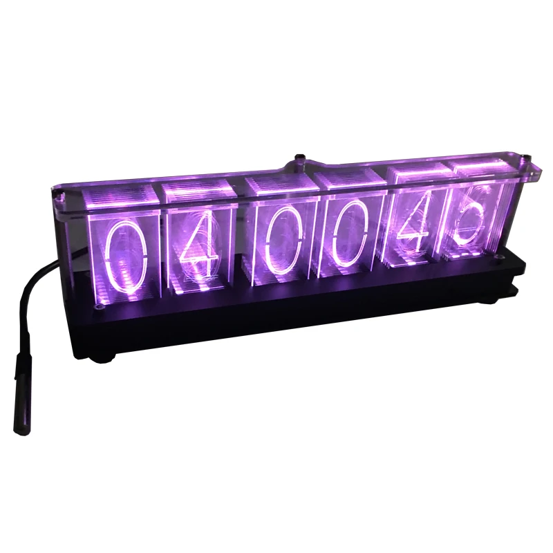Reloj de tubo brillante LED creativo, piezas sueltas DIY, a todo color-1