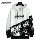 Толстовка мужская в стиле хип-хоп, Модный свитшот в стиле пэчворк, худи с надписью, свитшот с длинным рукавом, уличная одежда свободного покроя в стиле Харадзюку, на осень