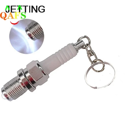 

1PC Casual LED Key Chain Spark Plug Key Chain Keychain Car Parts Keyring Car Styling Accessories Decoration