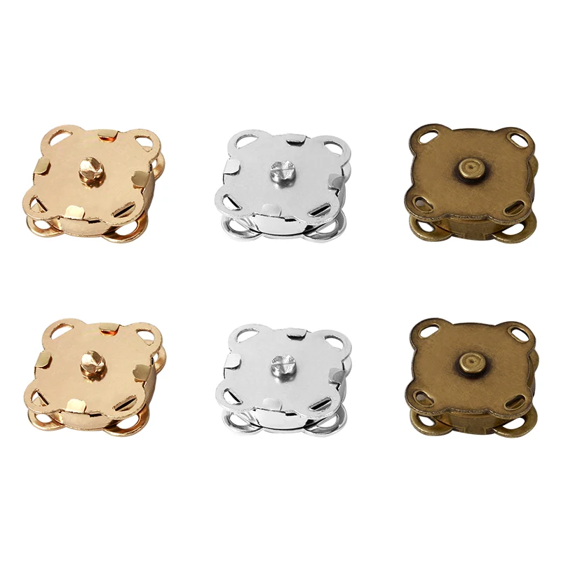 Магнитные кнопки LMDZ 10 шт./лот 14 мм, «сделай сам», Магнитные защелки, застежки для кошелька, металлические застежки для кошелька, аксессуары для сумок, пряжка для рукоделия