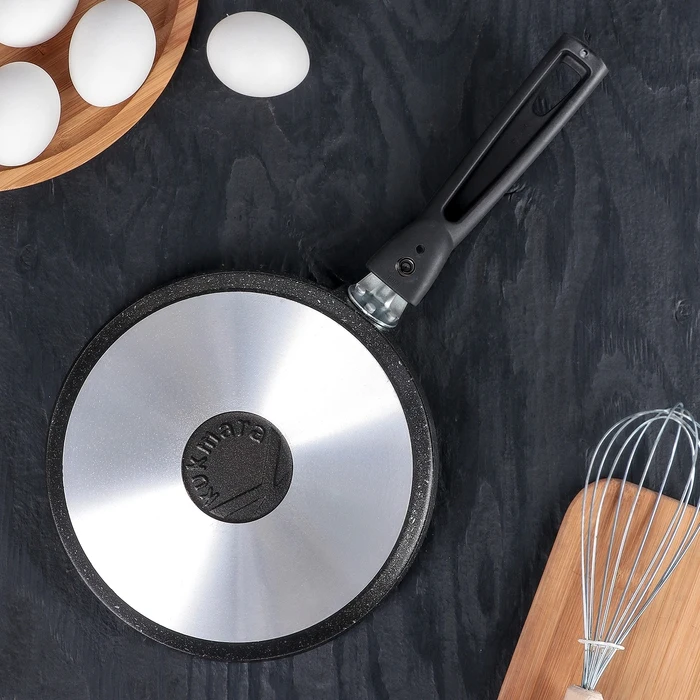 Сковорода блинная антипригарное покрытие цвет тёмный мрамор | Дом и сад