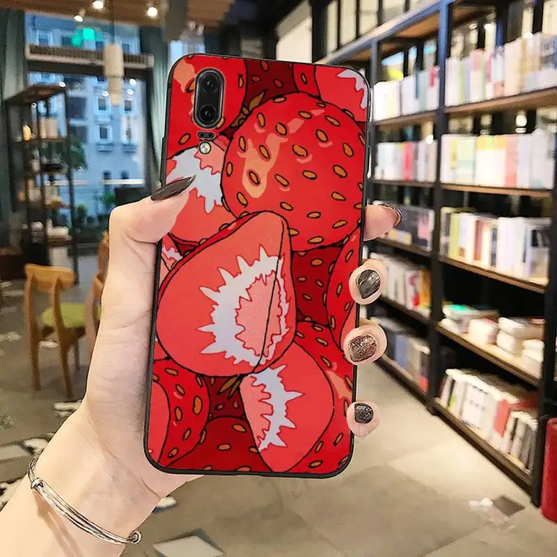 

Strawberry pink summer fruit funda cover coque Phone Case For Huawei honor Mate P 10 20 30 40 Pro 10i 9 10 20 8 x Lite