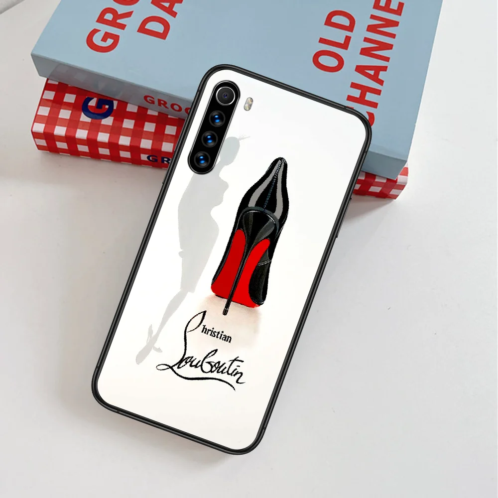 

Christian Luxury Brand Louboutin Phone Case For Xiaomi Redmi Note 7 8 8T 9 9S 4X 7 7A 9A K30 Pro Ultra black Cell Pretty Prime