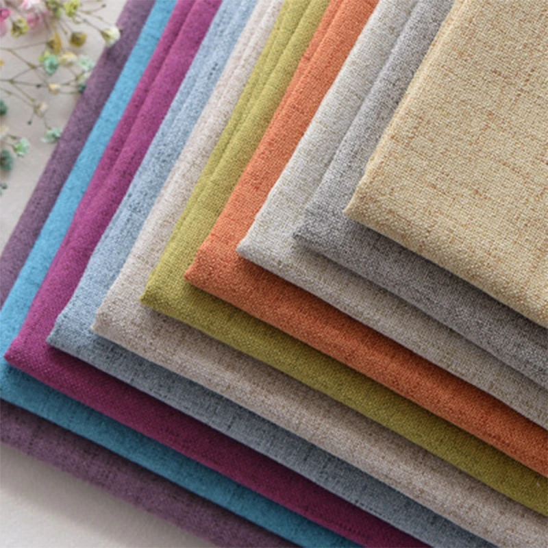 Утолщенная имитирующая льняная ткань сделай сам Лоскутная Ткань для занавесок