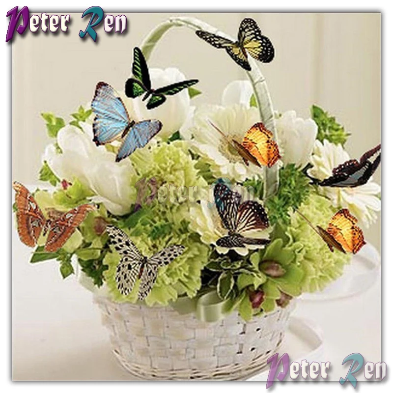 

DIY Diamond Painting Small fresh embroidery flower basket Pictures Square or round Embroidery full mosaic girl Home Decor