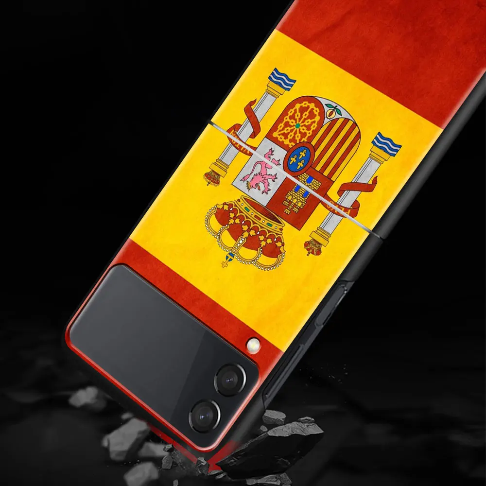 case for samsung galaxy z flip 3 black hard phone cover z flip3 5g shockproof bumper zflip 3 shell fundas national flag ru fr uk free global shipping