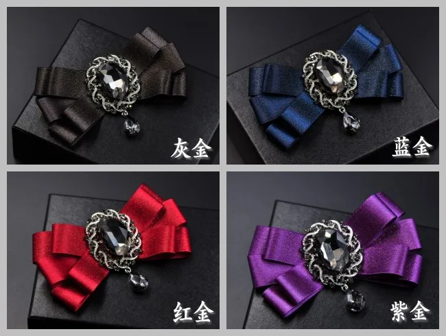 Я Remiel британский стиль мужской галстук брошь бабочка для жениха Свадебные Стразы