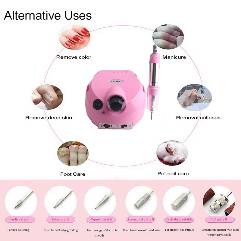 Электрическая дрель для ногтей Аппарат маникюра и педикюра аппаратного пилочка