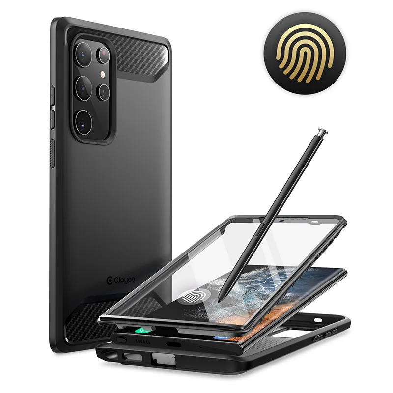 CLAYCO Xenon для Samsung Galaxy S22 Ultra Case 5G 6 8 дюйма (2022) Полноразмерный прочный Чехол со