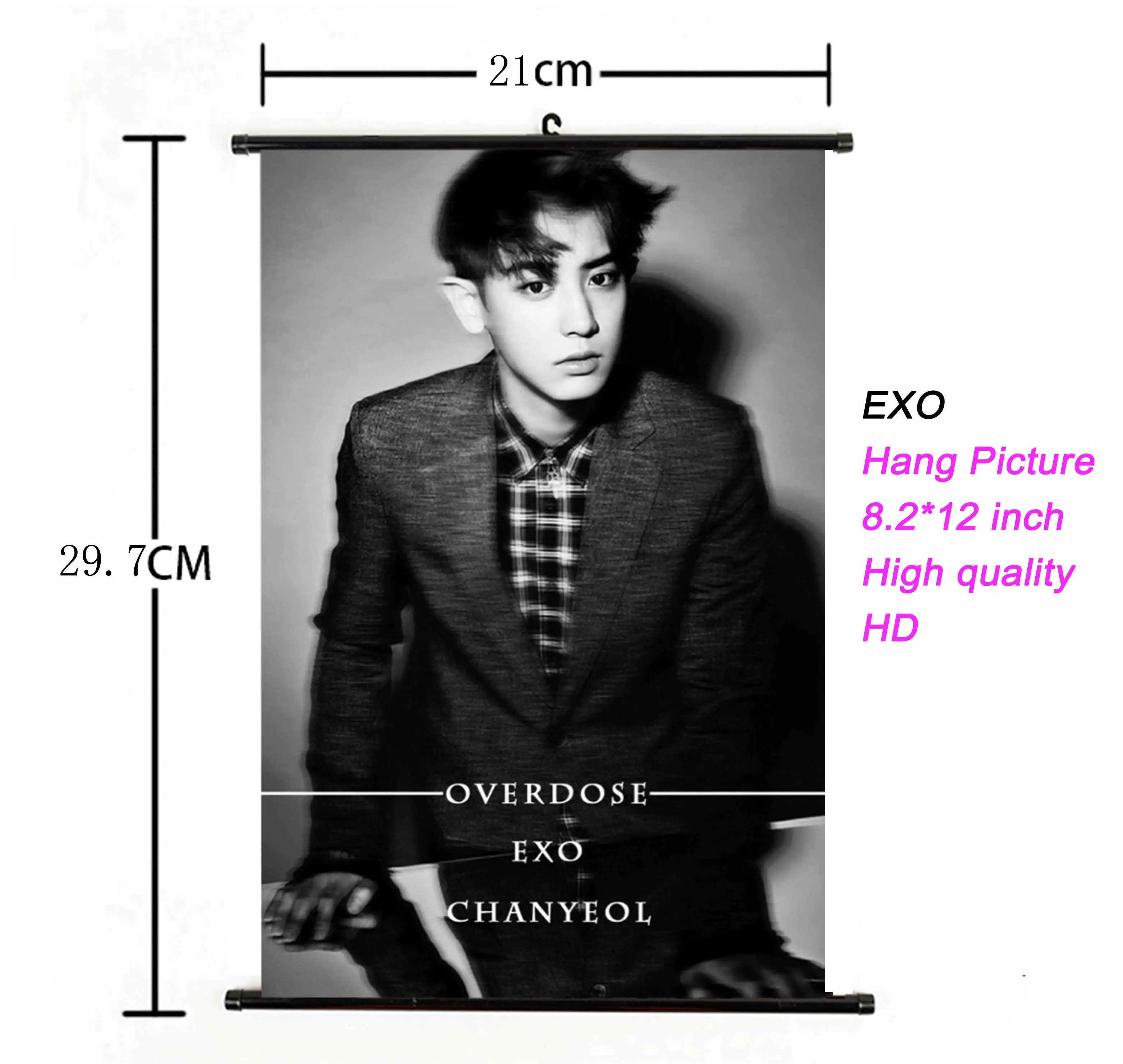 K-pop EXO альбом висячая картина фото плакат Kpop EXO висячий плакат ткань 21*30 см Высокое качество для поклонников Коллекция подарков