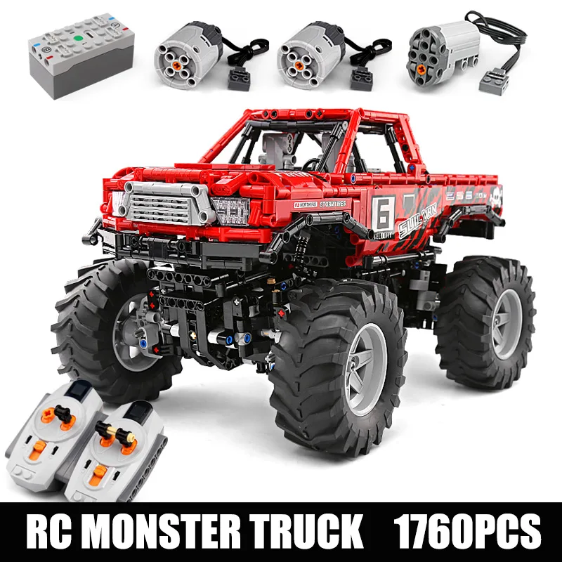 with motor Серия Technic, Совместимая модель 29256 Toyotas Hilux, 4X4, внедорожная модель Vehile, строительные блоки, блоки для детей, рождественский подарок, игрушка - Цвет: with motor