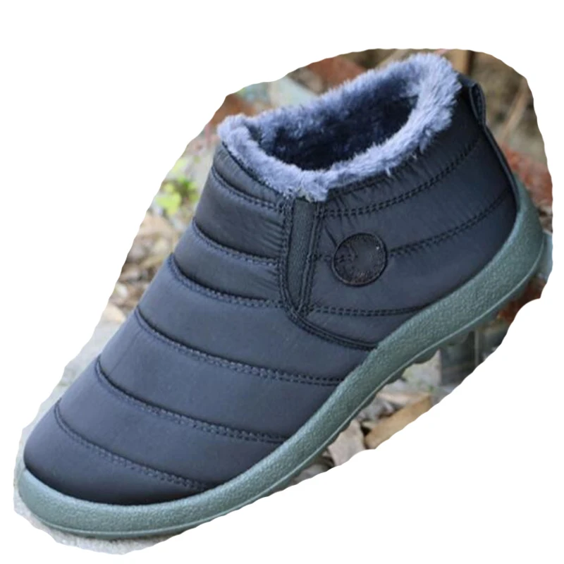 HOVINGE мужских зимних ботинок Мужская обувь теплые зимние ботинки на меху с