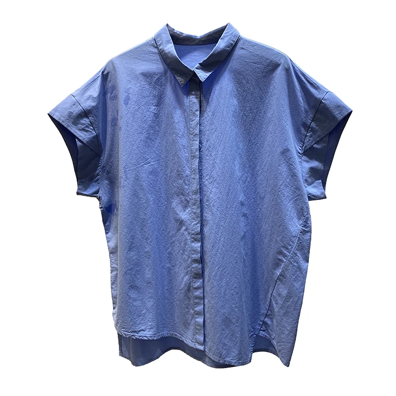 

Western Style Minimalist High Quality Casual Profile Younger Shirt Loose Wide Version Personality Shirt Women's Tops