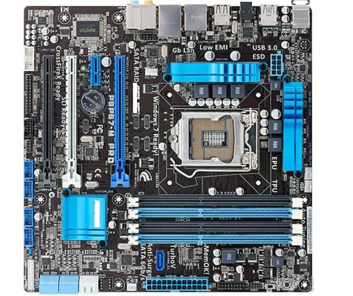 

Оригинальная материнская плата P8P67-M PRO DDR3 LGA 1155 USB2.0 USB3.0 для I3 I5 I7 32 Гб P67 настольная материнская плата