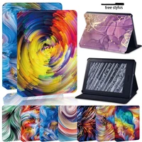 case for kindle 810th genkindle paperwhite 12345 tablet ereader shockproof watercolor pu leather stand cover stylus