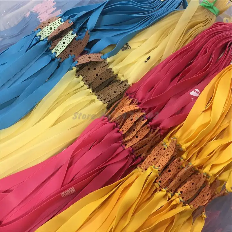 

6pcs Slingshot Hunting Powerful Flat Rubber Band 0.6-1.2 mm High Elasticity Outdoor Catapult Shooting Accessories