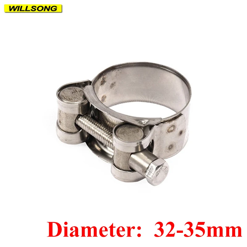 

32-77mm Universal Exhaust Muffler Pipe Clamp Tube Clip Hardware Quick Release Bolts 304 Stainless Steel Motorcycle Accessories