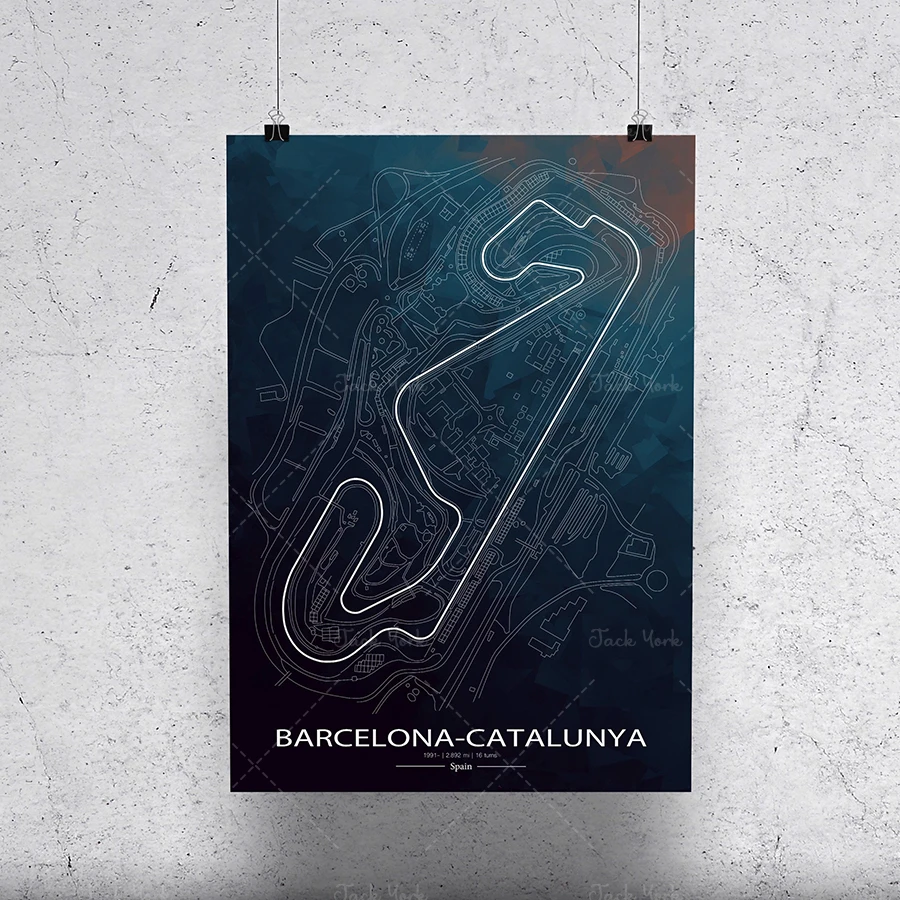 Принт гоночной трассы Монако подарок Формулы 1 подарки F1 Постер настенное
