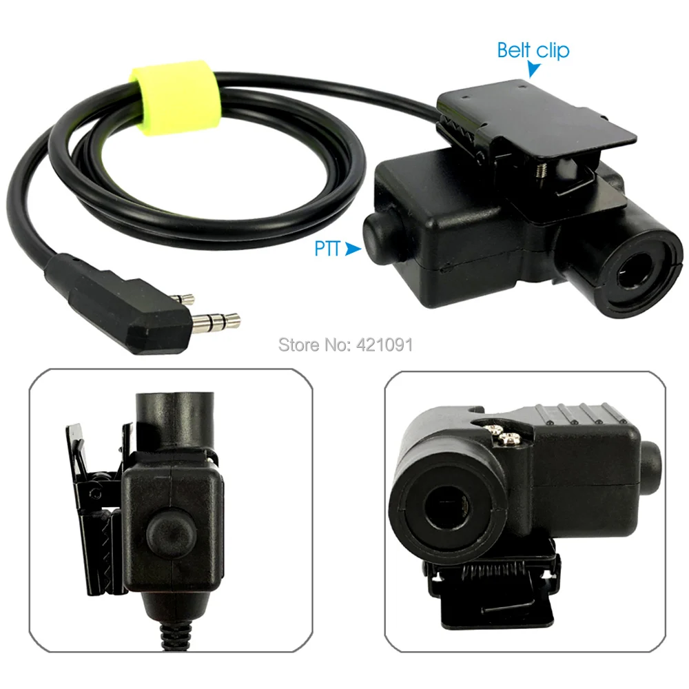 Тактическая гарнитура Airsoft U94 PTT для Motorola GP88S GP328 T6200 P6600 P8268 MTP850 T80 Kenwood Baofeng UV-5R UV-S9