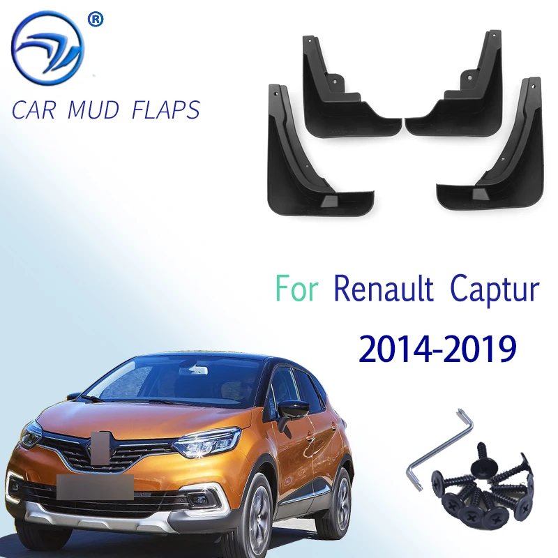

4pcs Car Mud Flaps Splash Guards For Renault Captur 2014-2019 Fender Flares Mudguards Mudflaps