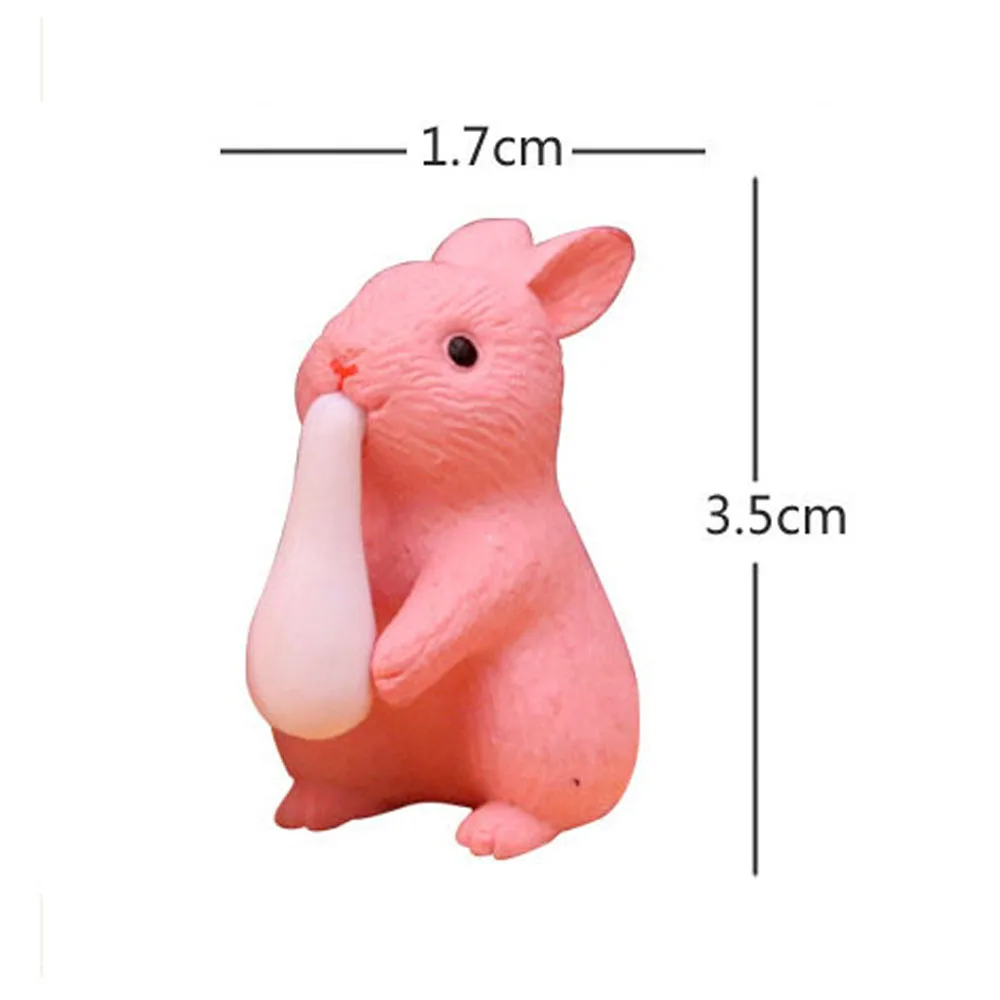 

6/12PCS Cartoon Mini Rabbit action Figures animal Model Family Miniature Figurine Easter DIY Decoration Toys for Kids Gift