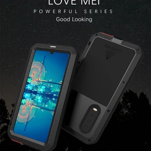 love mei metal waterproof phone case for huawei p30p30 prop30 litenova 4e shockproof cover aluminum protection gorilla glass free global shipping