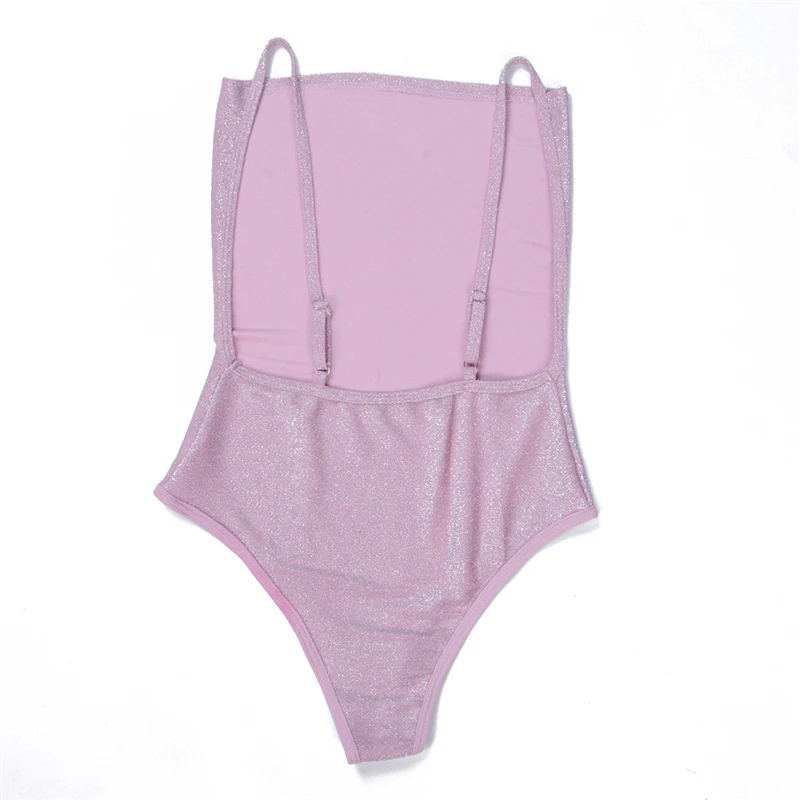 Сексуальные женские комбинезоны на тонких бретельках с блестками для ночного