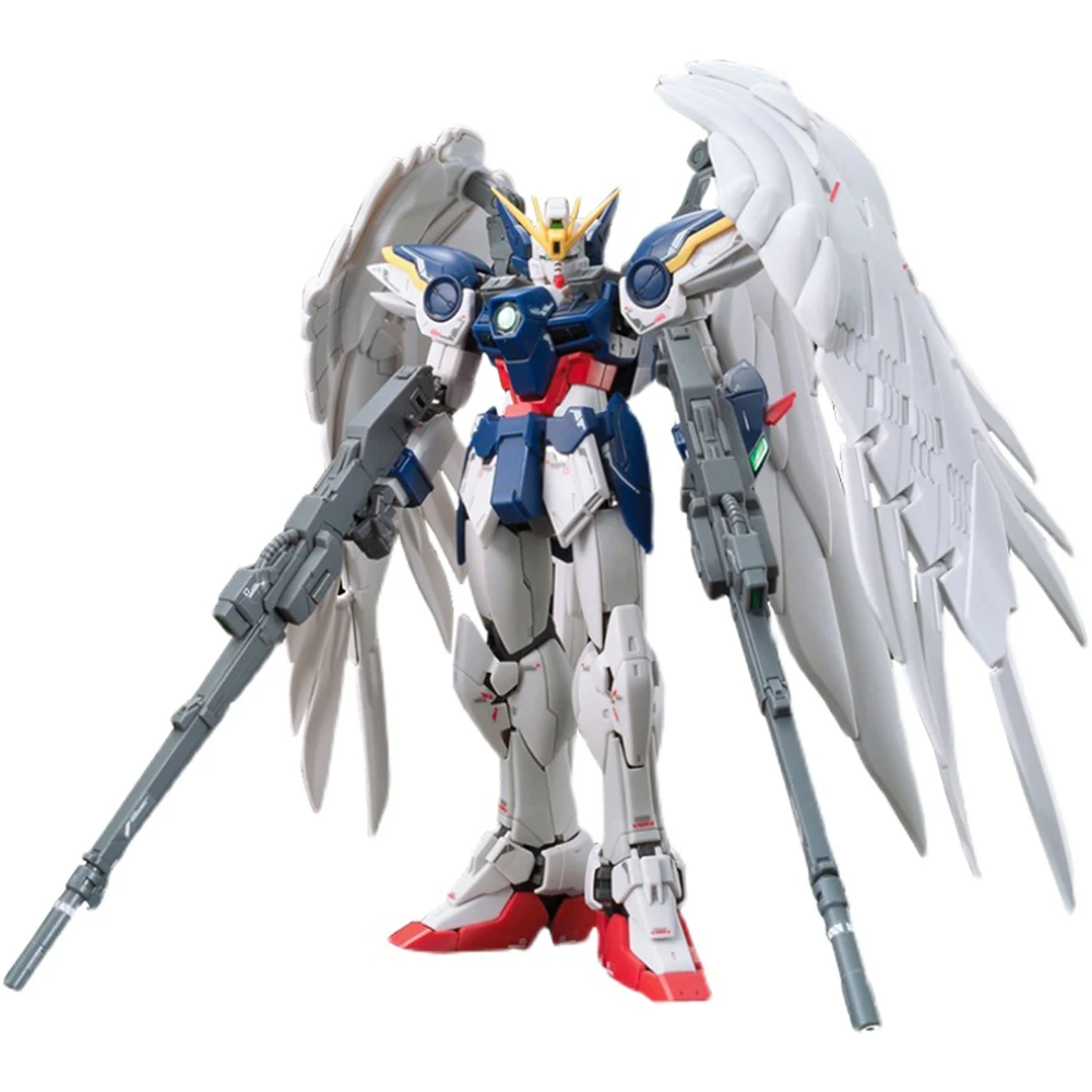 В наличии BANDAI RG 17 1/144 XXXG-00W0 WING ZERO W-Gundam Zero Custom Gundam Сборная модель экшн-фигурка