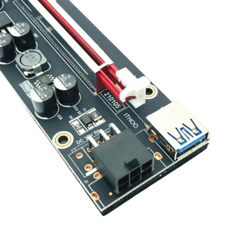 

PCI-E PCIE Riser Card 1 to 4 USB3.0 Adapter Card Multiplier HUB PCI Express Riser 009S Plus Riser PCIEx16 for BTC Mining