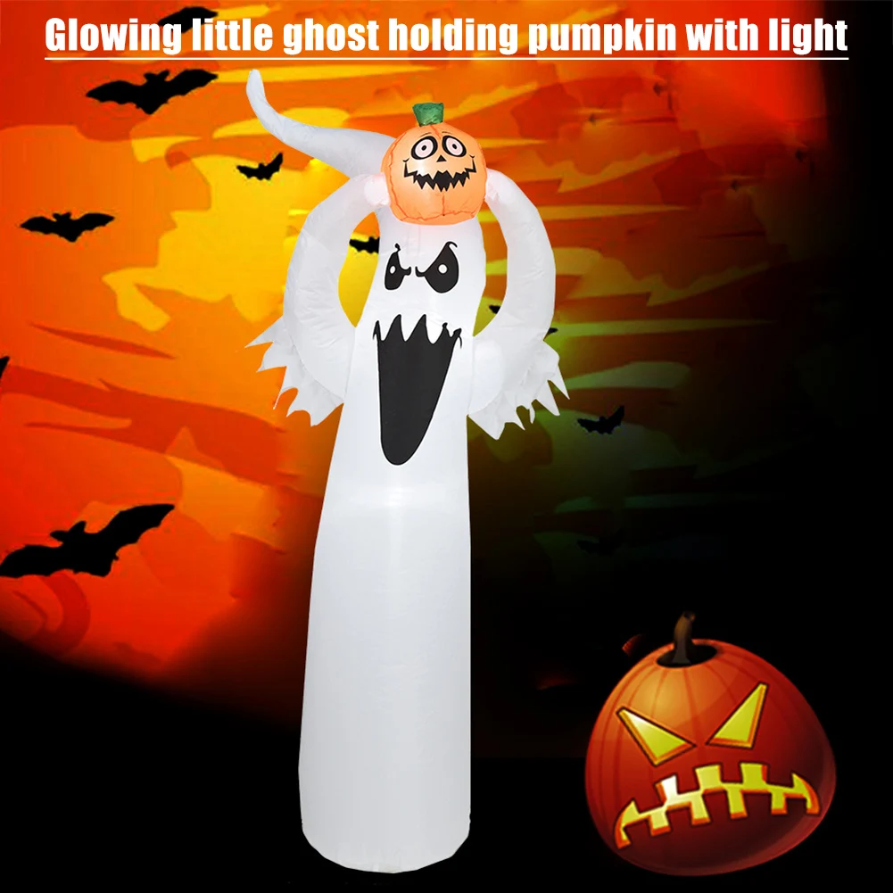 

Inflatable Model Luminous Little Ghost Lifting Pumpkin With Light Halloween Decoration LXY9