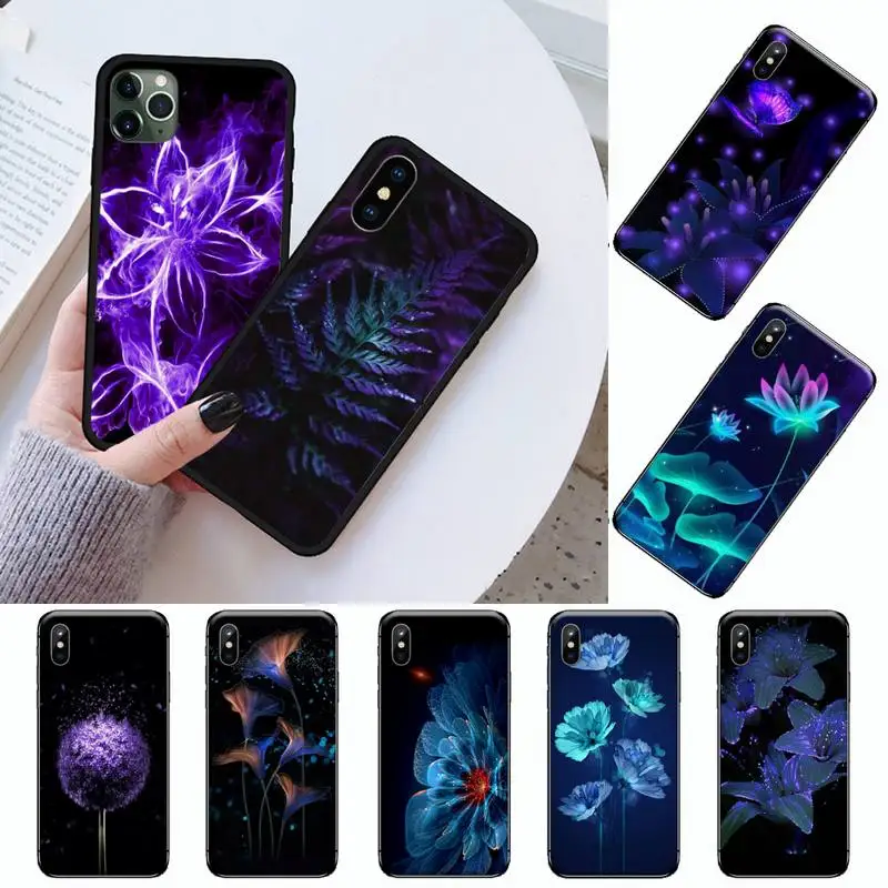 

Beautiful Magical colorful Flowers Phone Case for iPhone 11 12 mini pro XS MAX 8 7 6 6S Plus X 5S SE 2020 XR